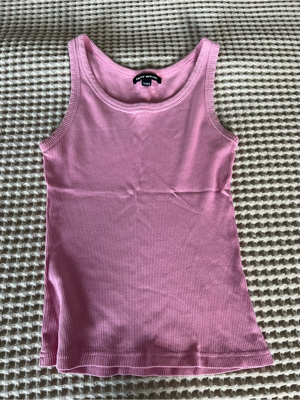 Women’s Pink Ribbed Tank Top